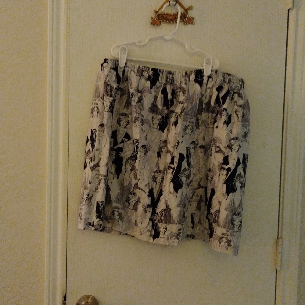 elastic waist band grunge skirt